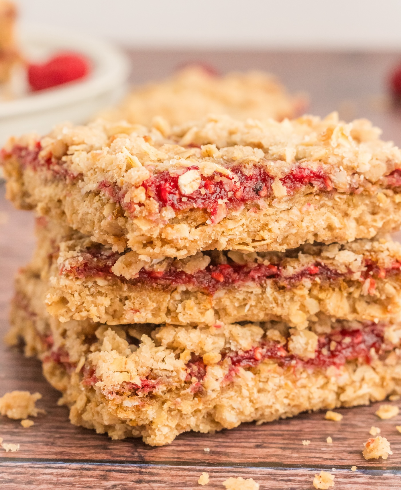 oat raspberry bars