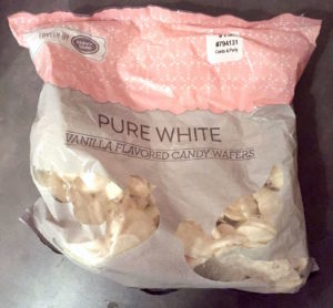 Bag of white candy melts