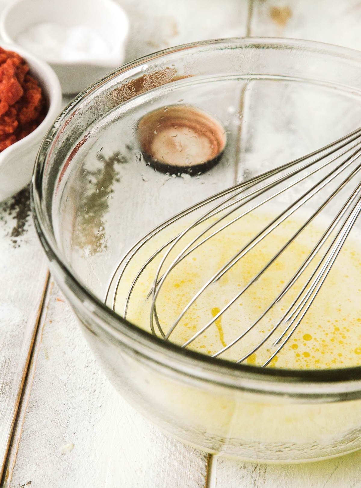 melted butter in a glass bowl