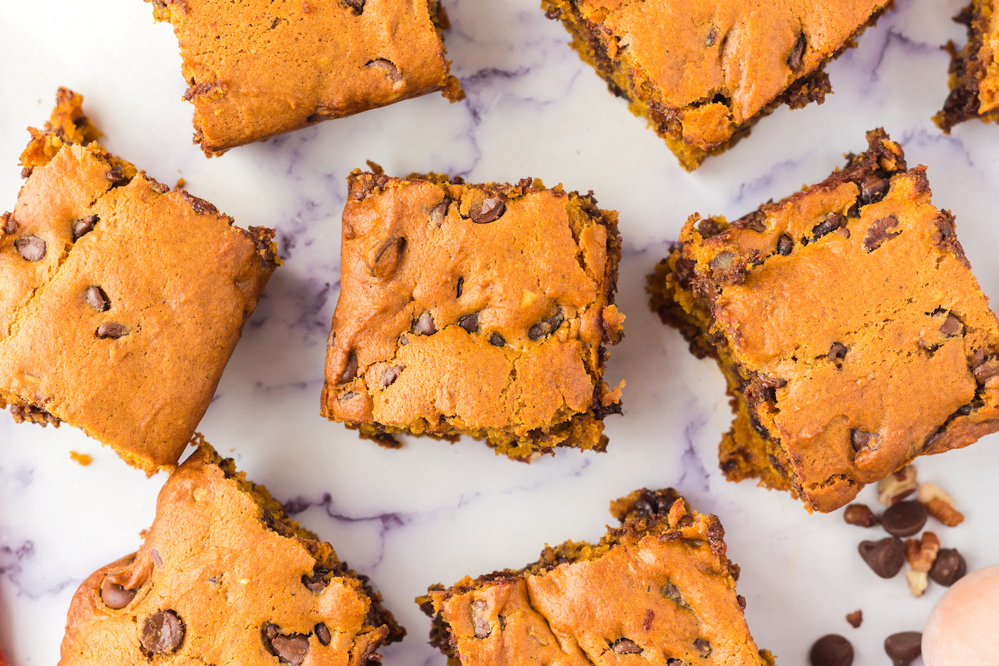 pumpkin blondie brownies