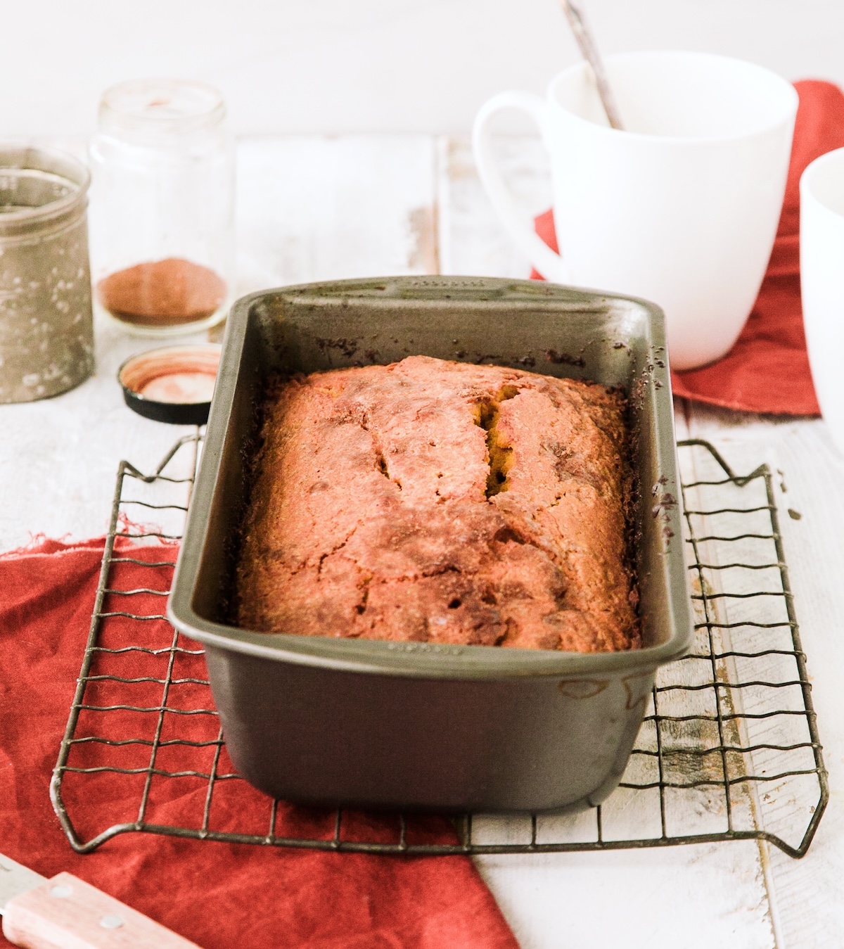 pumpkin pie bread right out of the oven