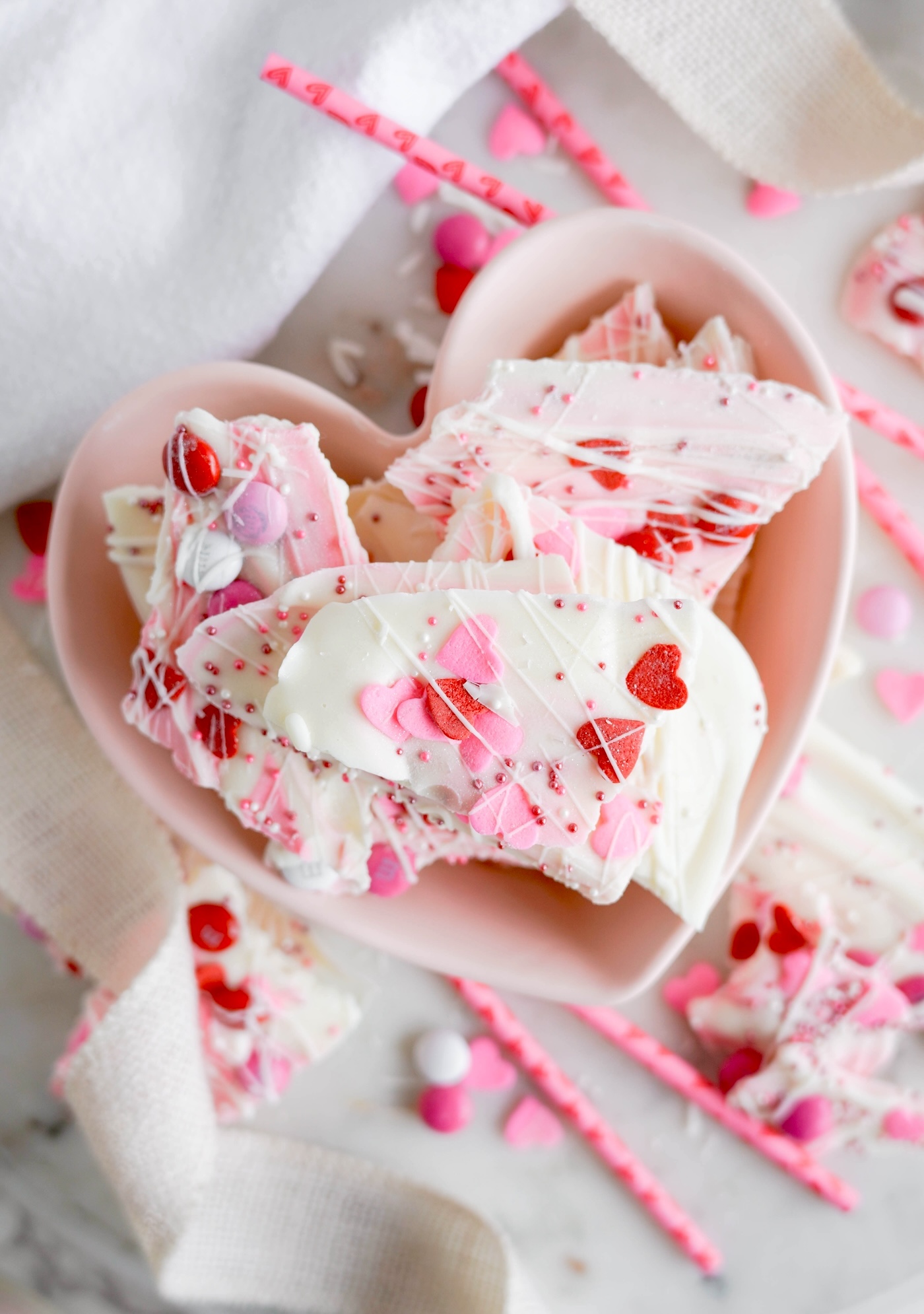 valentine candy bark