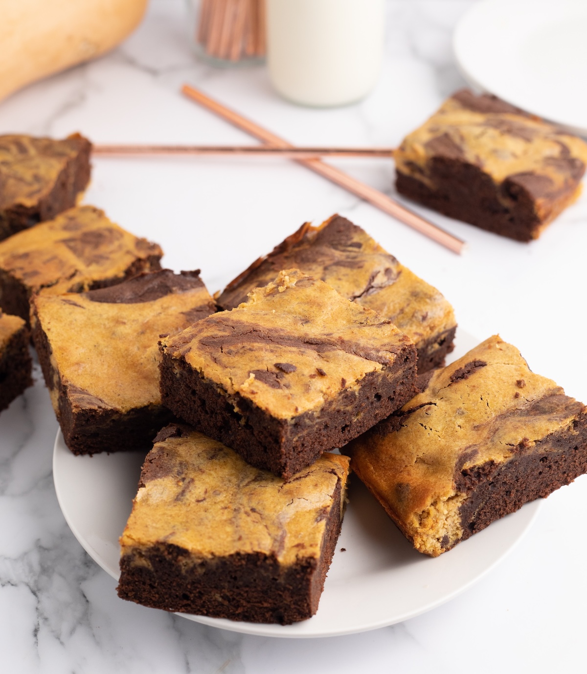 Pumpkin Cheesecake Brownies