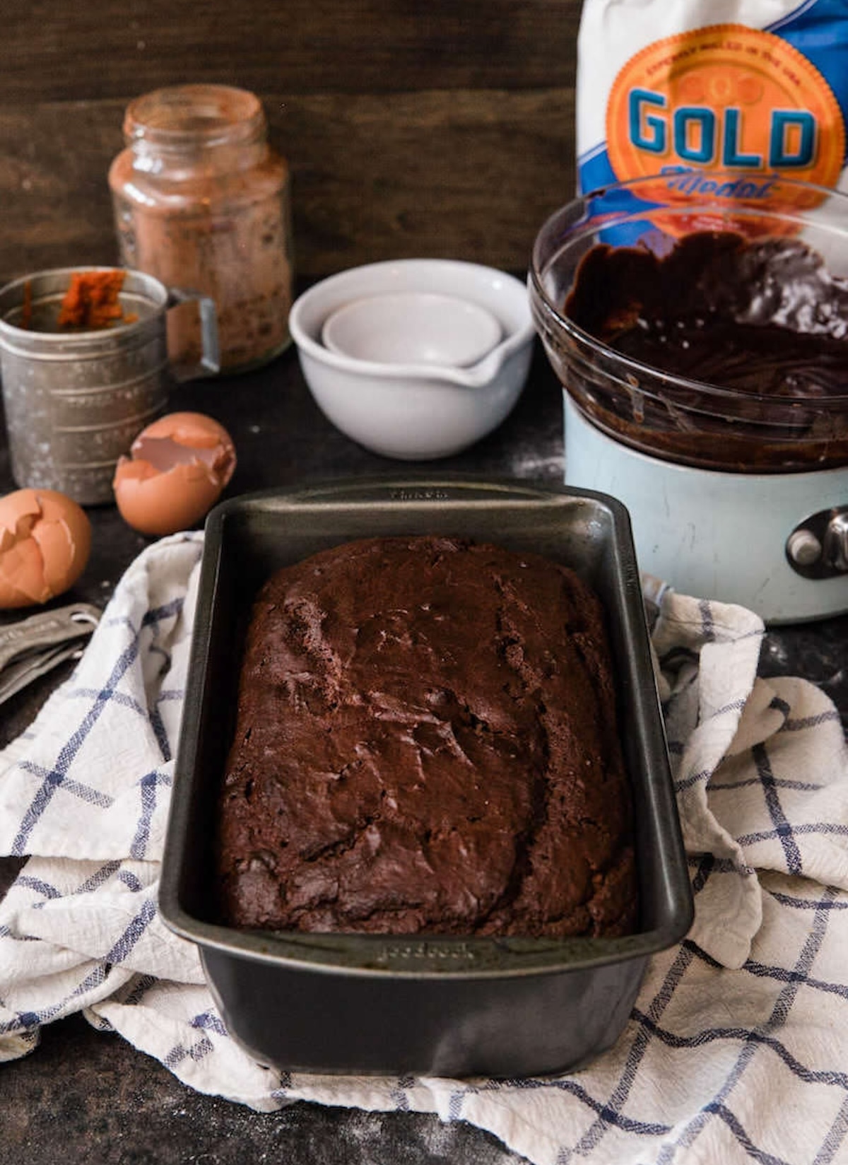 baked pumpkin bread in a pan