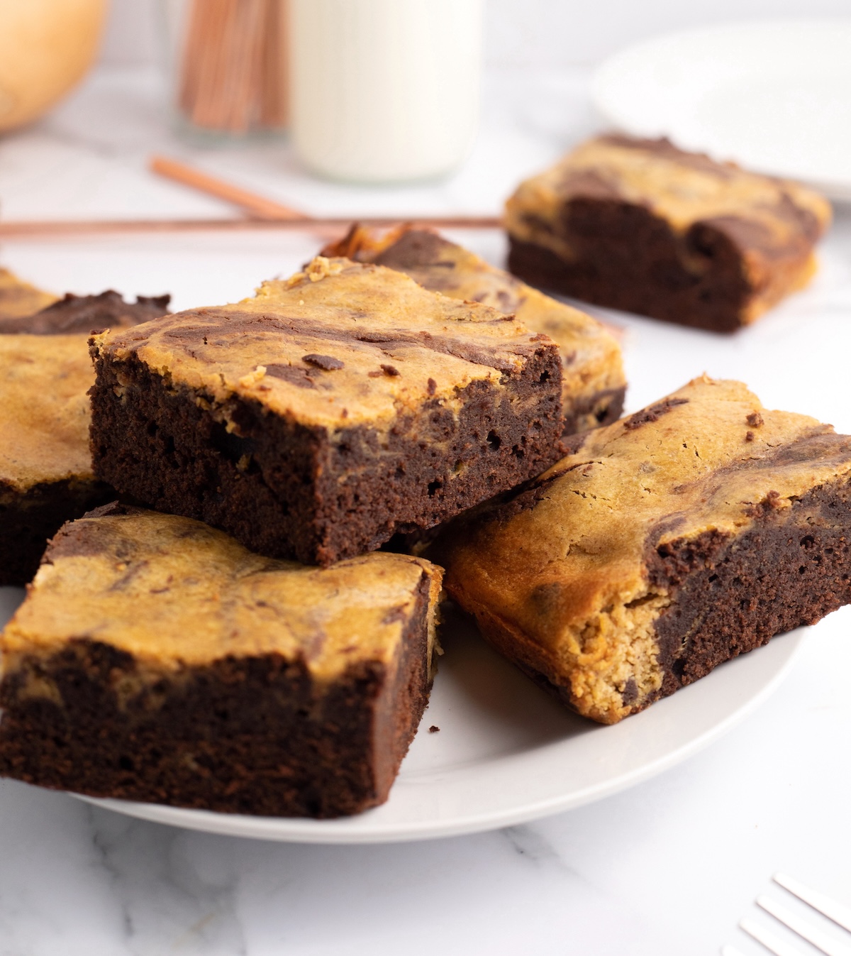 pumpkin cheesecake swirl brownies