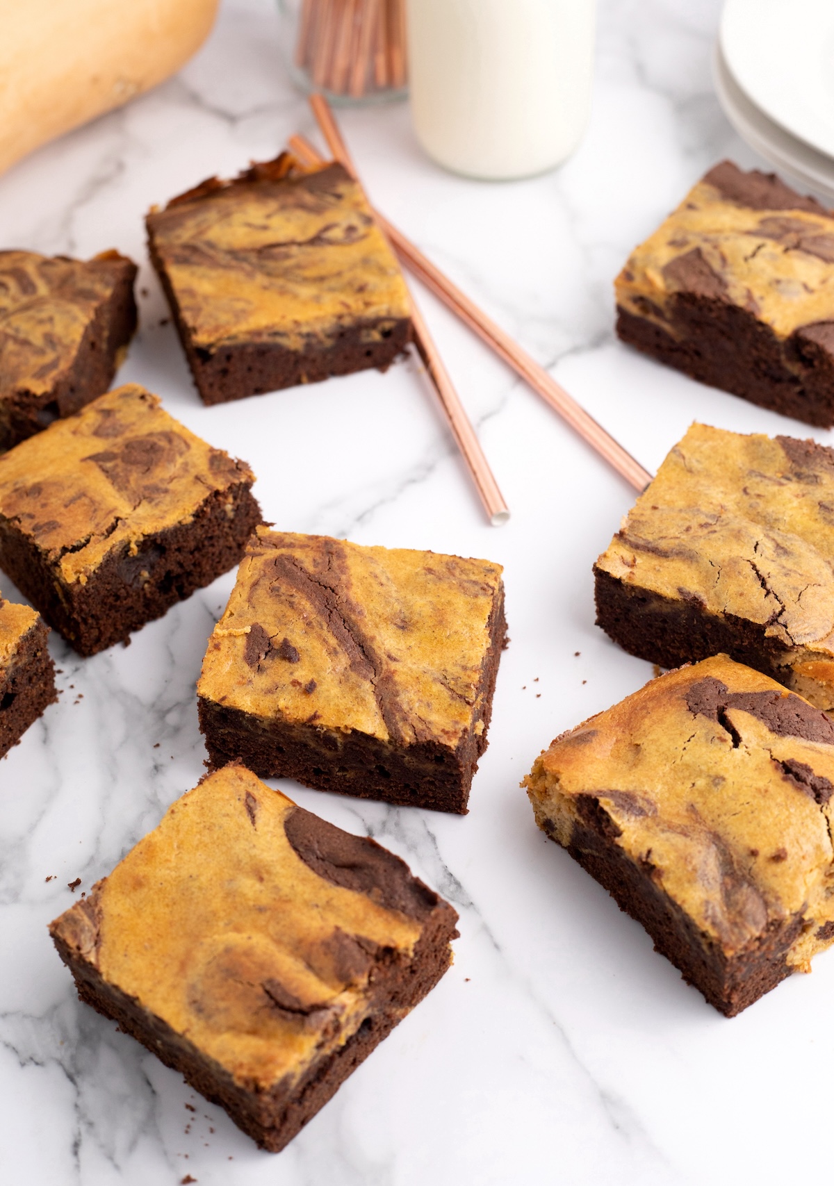 pumpkin cream cheese brownies