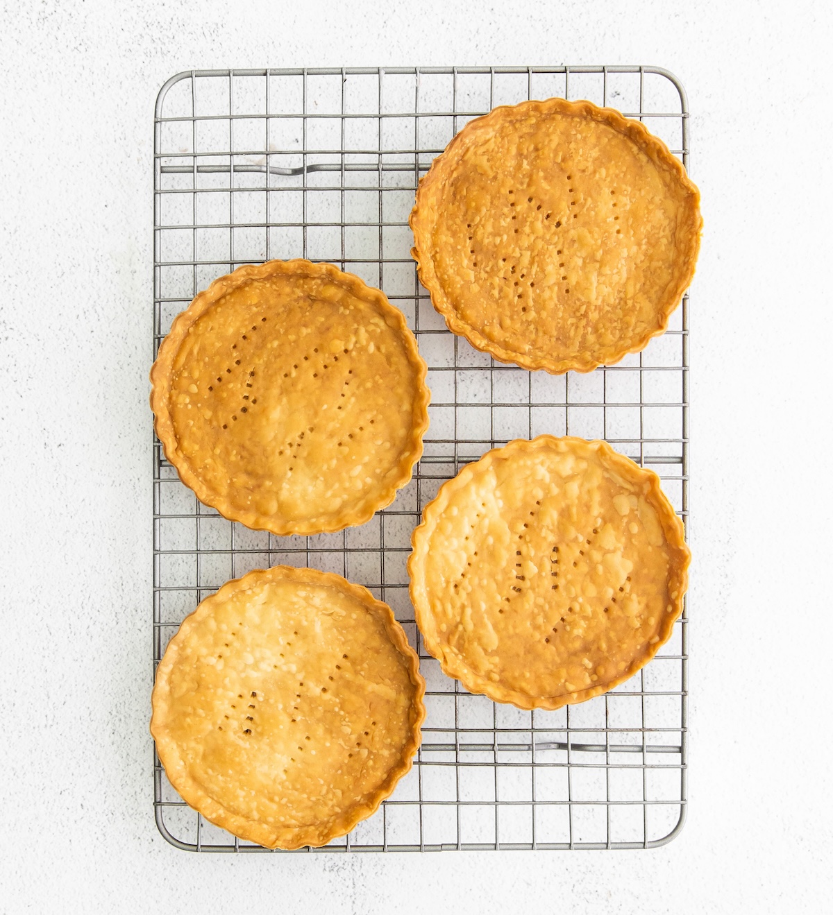 Blind baked pie crusts for tarts