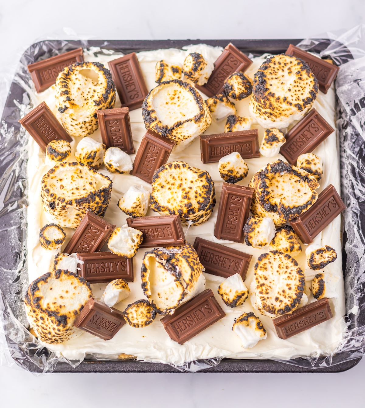 cake after being placed in the freezer overnight