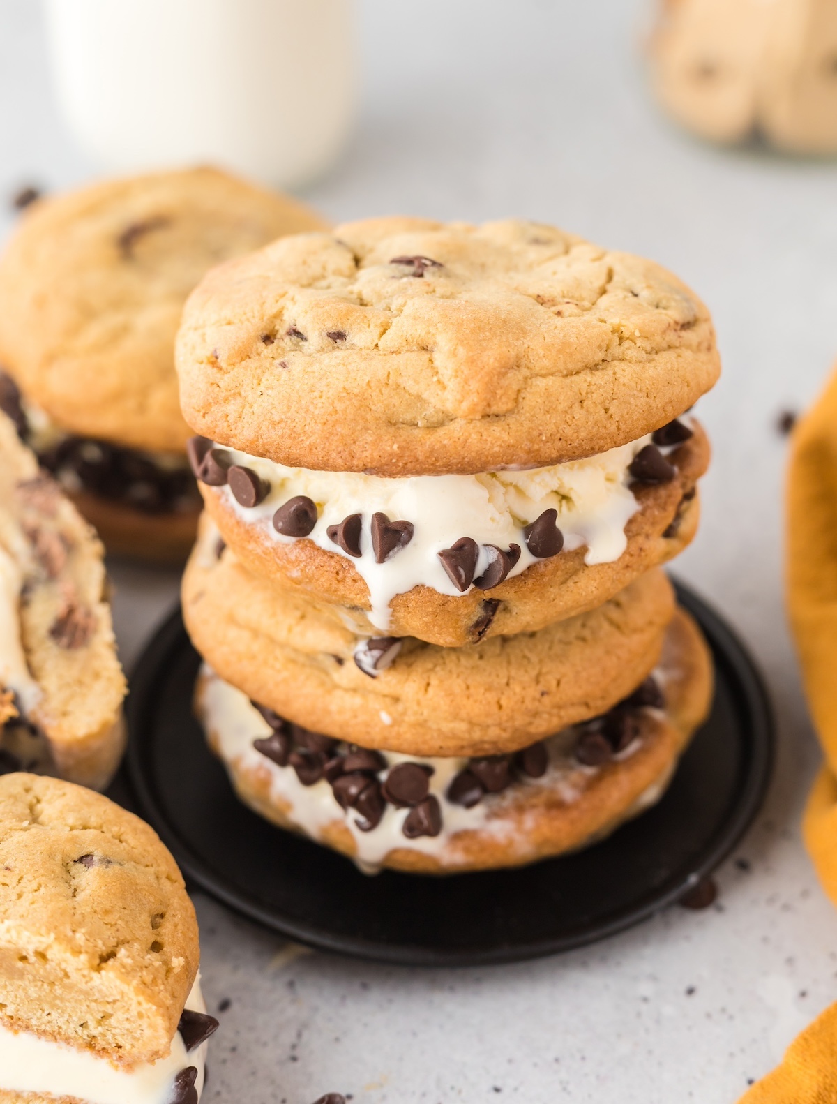 chocolate chip ice cream sandwich