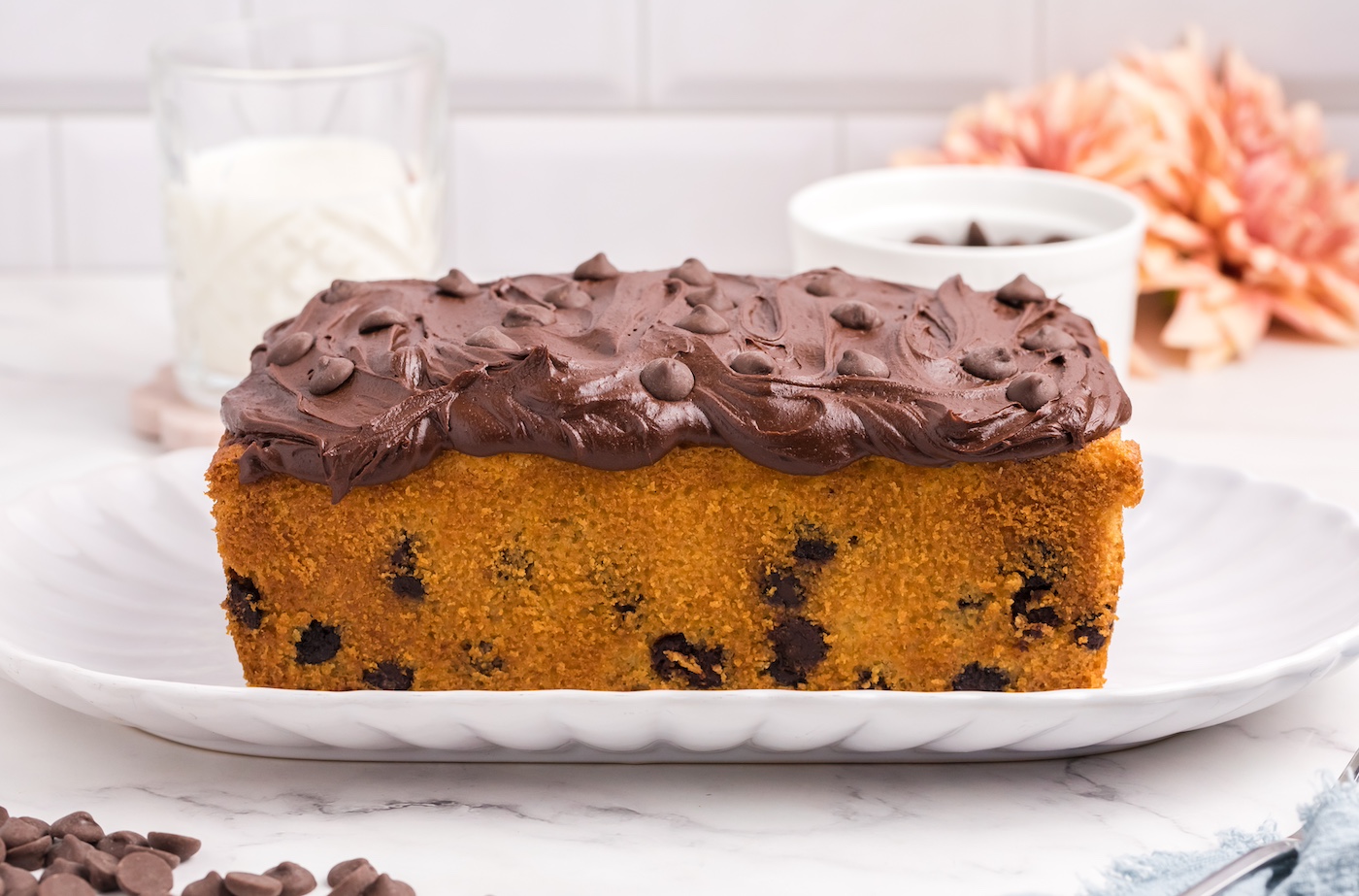 chocolate chip pound cake loaf