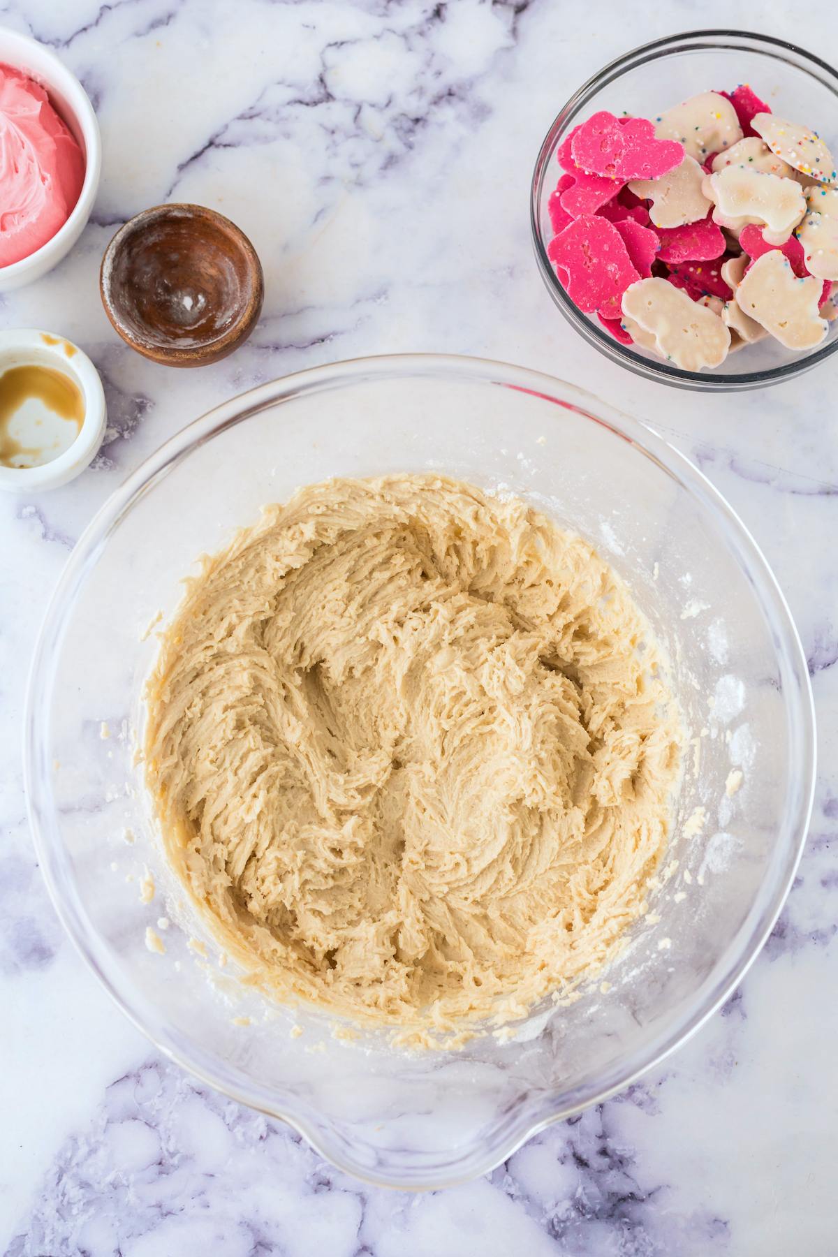 combined dough ready to be chilled