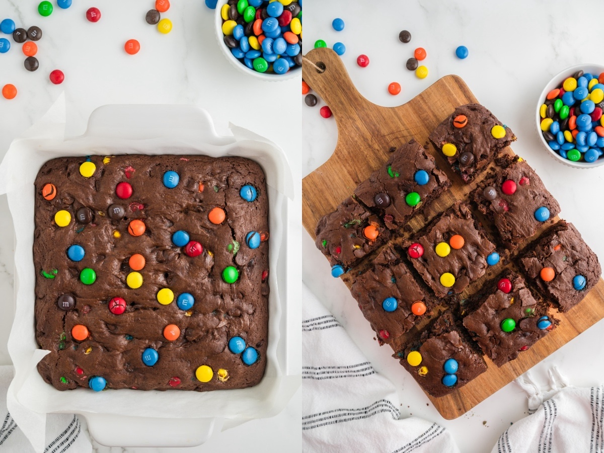 cooled brownies cut into squares