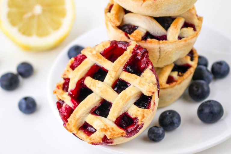 mini blueberry pies
