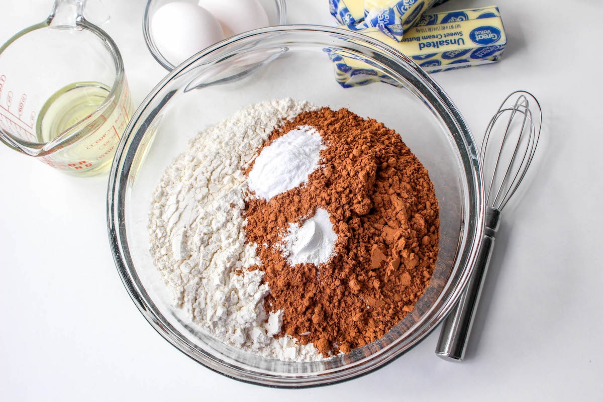 whisking together the dry ingredients