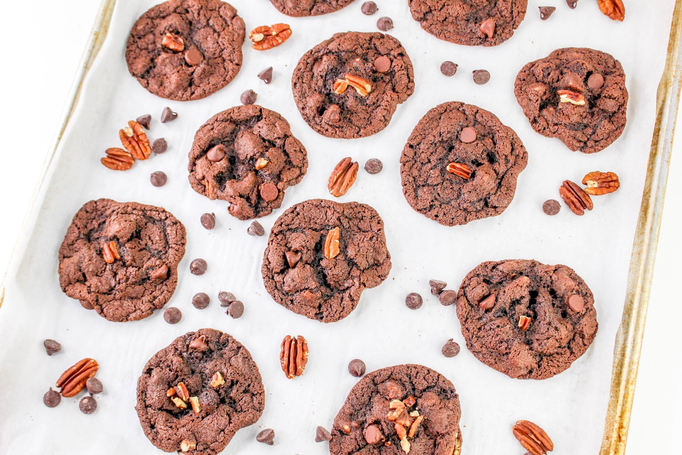 Allow chocolate cookies to cool then transfer to a wire rack