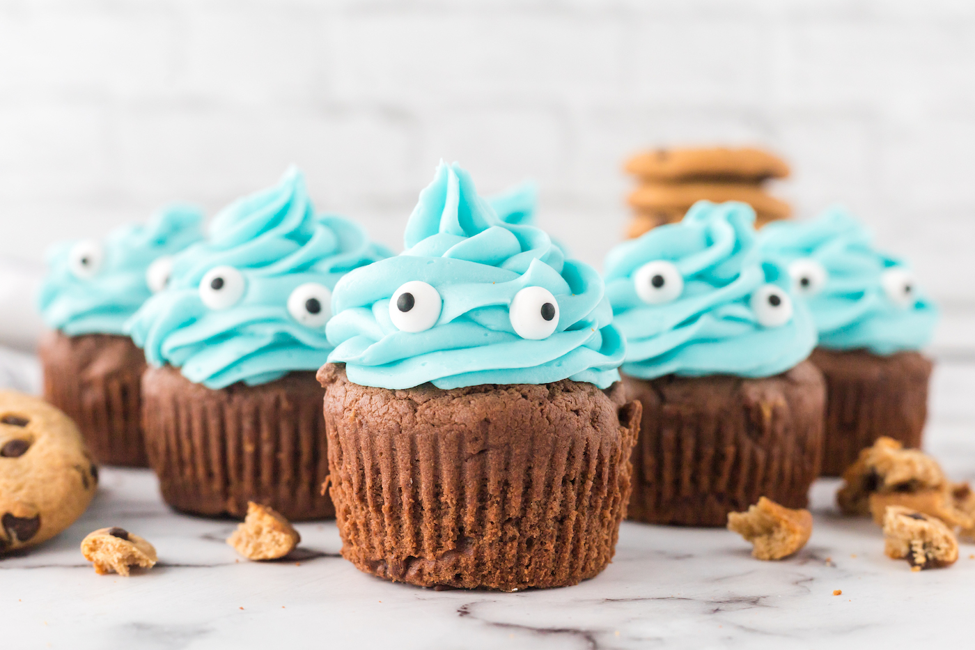 Cookie-monster-cupcakes