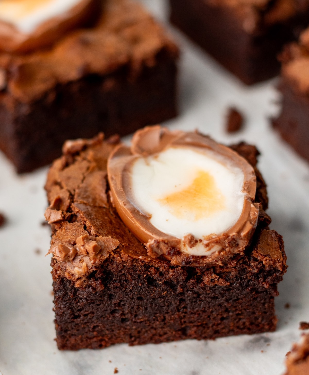 cadbury cream egg brownie