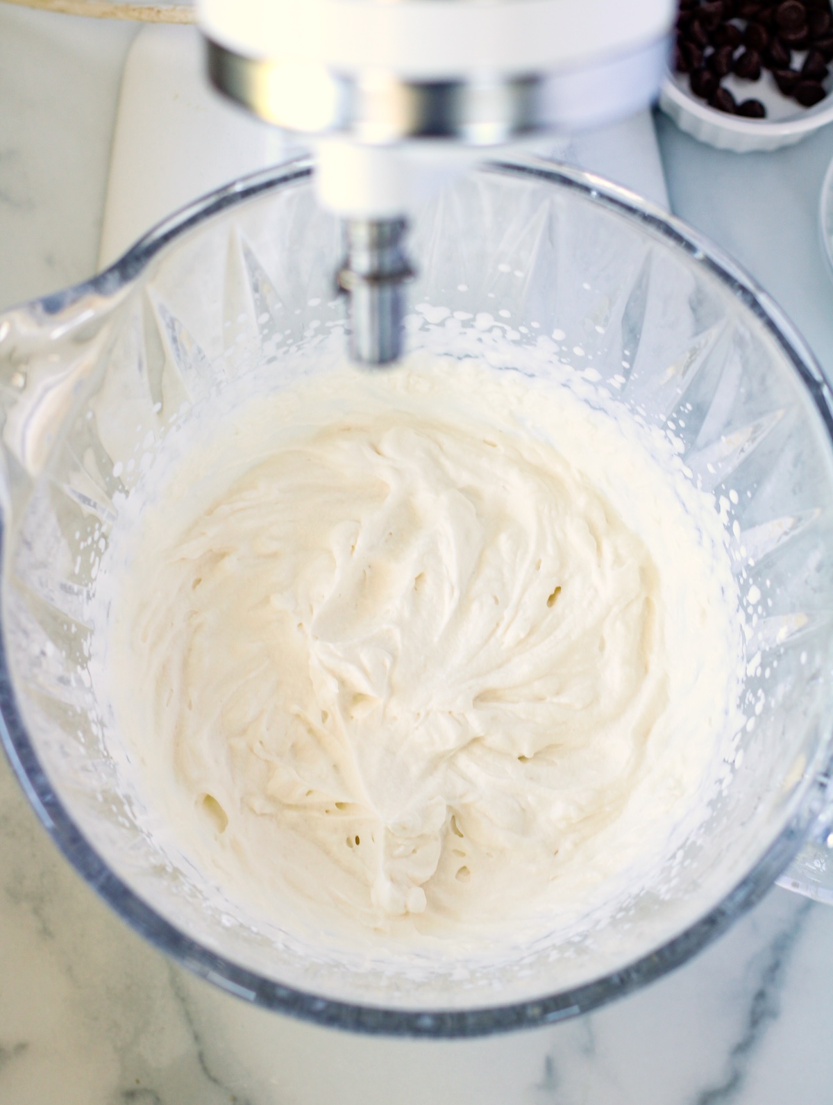 heavy cream beat into whipped cream