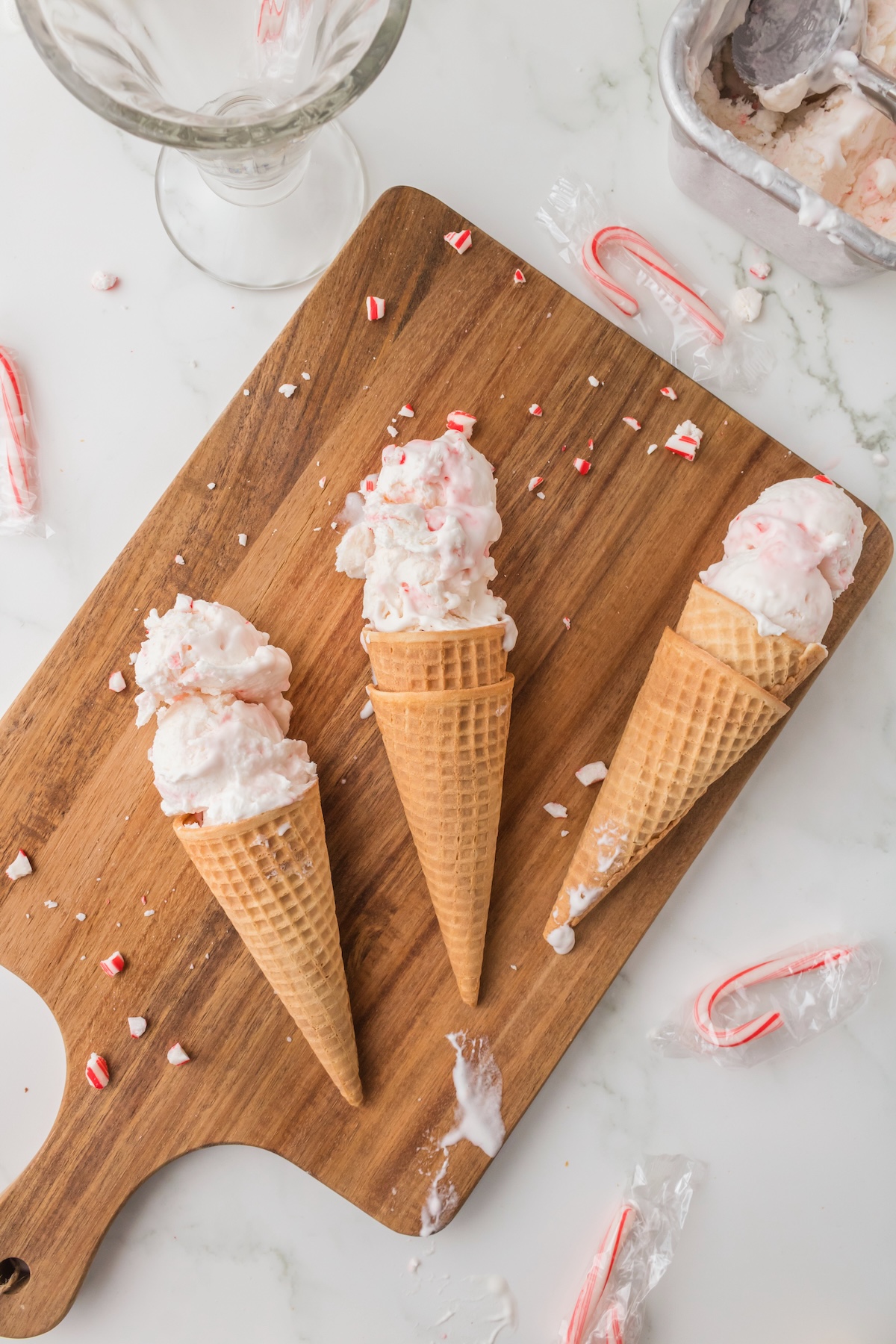 homemade peppermint ice cream