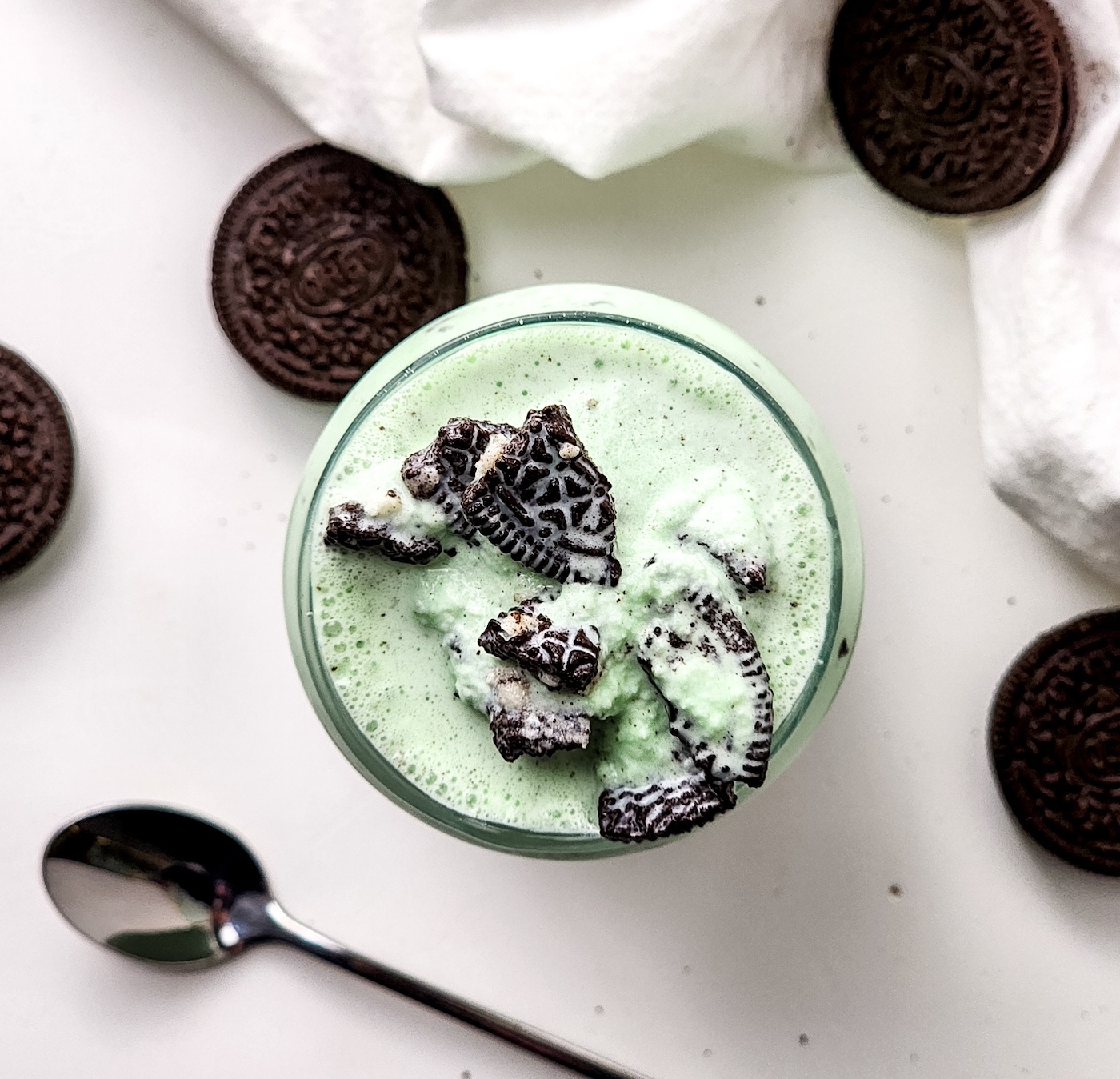 homemade shamrock shake