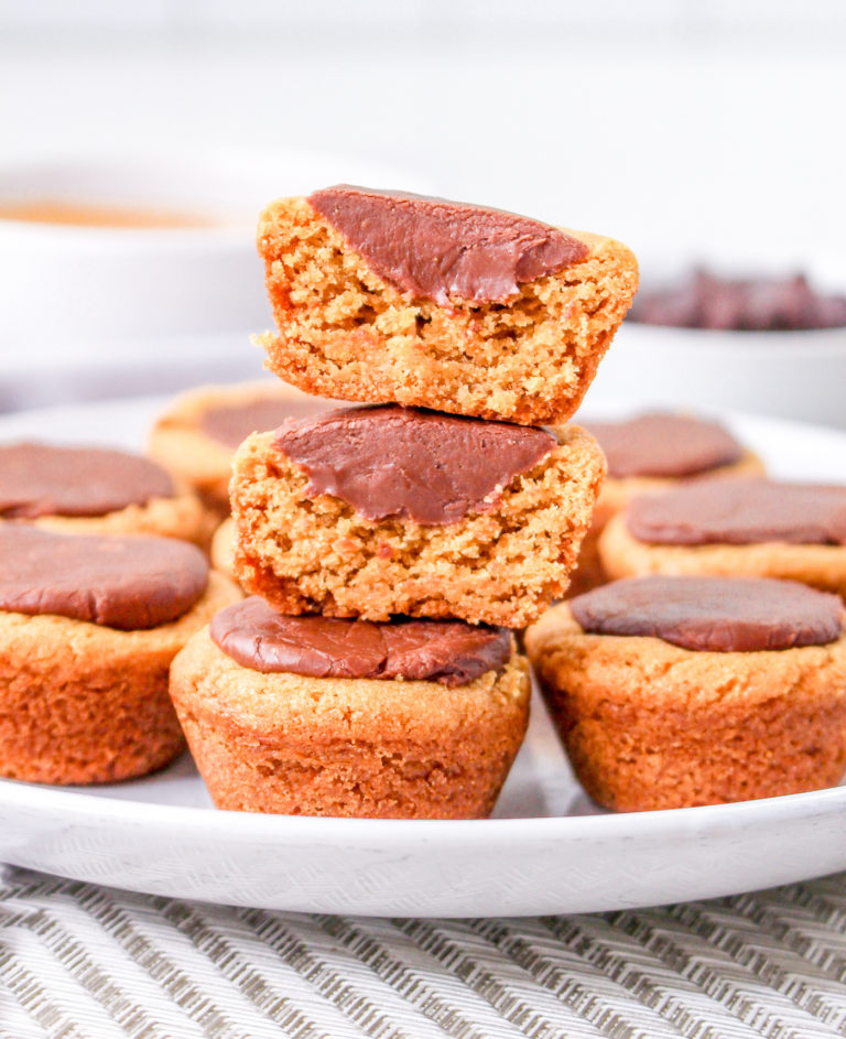 peanut-butter-cookie-cups-with-fudge