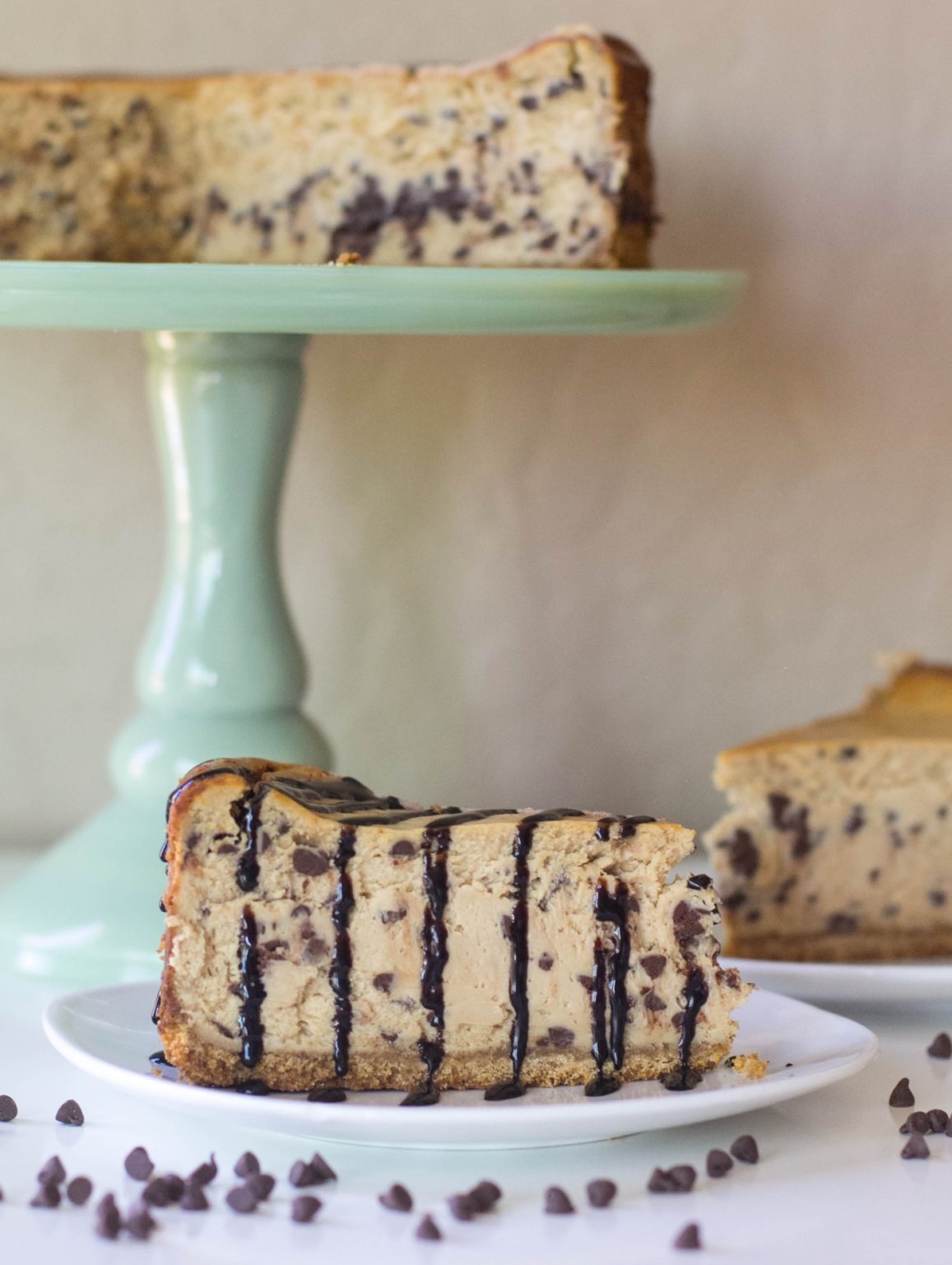 Decadent Chocolate Chip Cookie Dough Cheesecake Recipe Out Of This