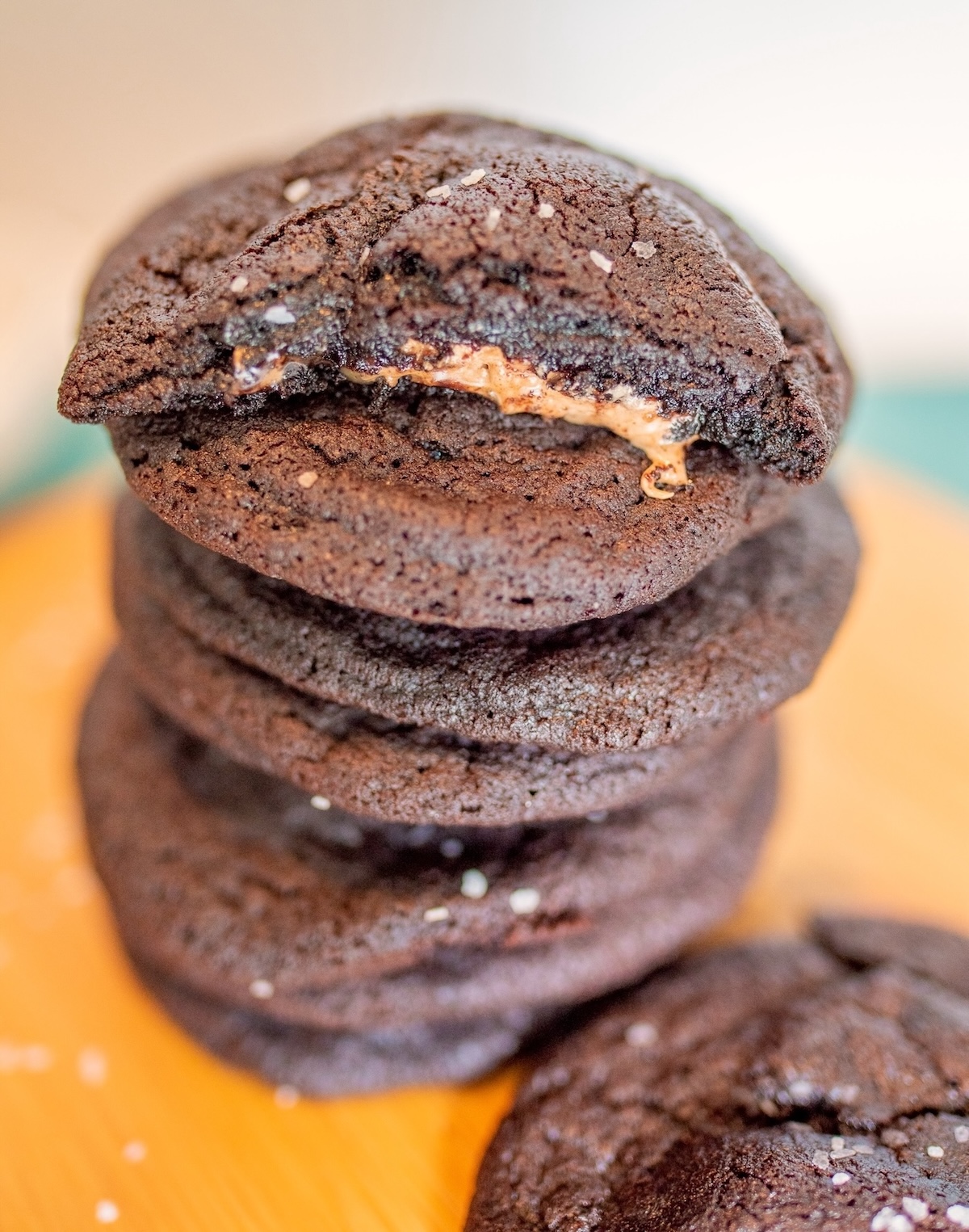 Dark Chocolate Milky Way Cookies with Sea Salt