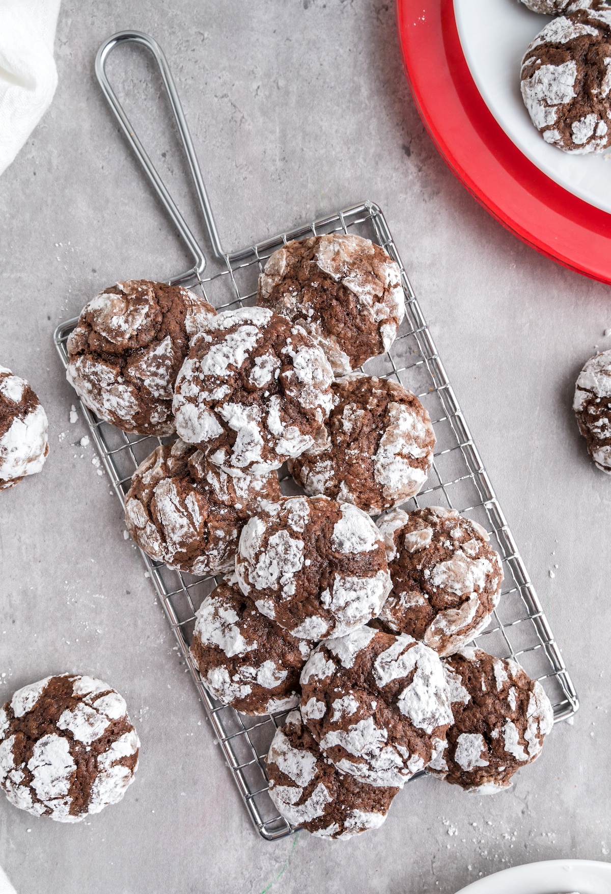 Chocolate crinkle biscuits