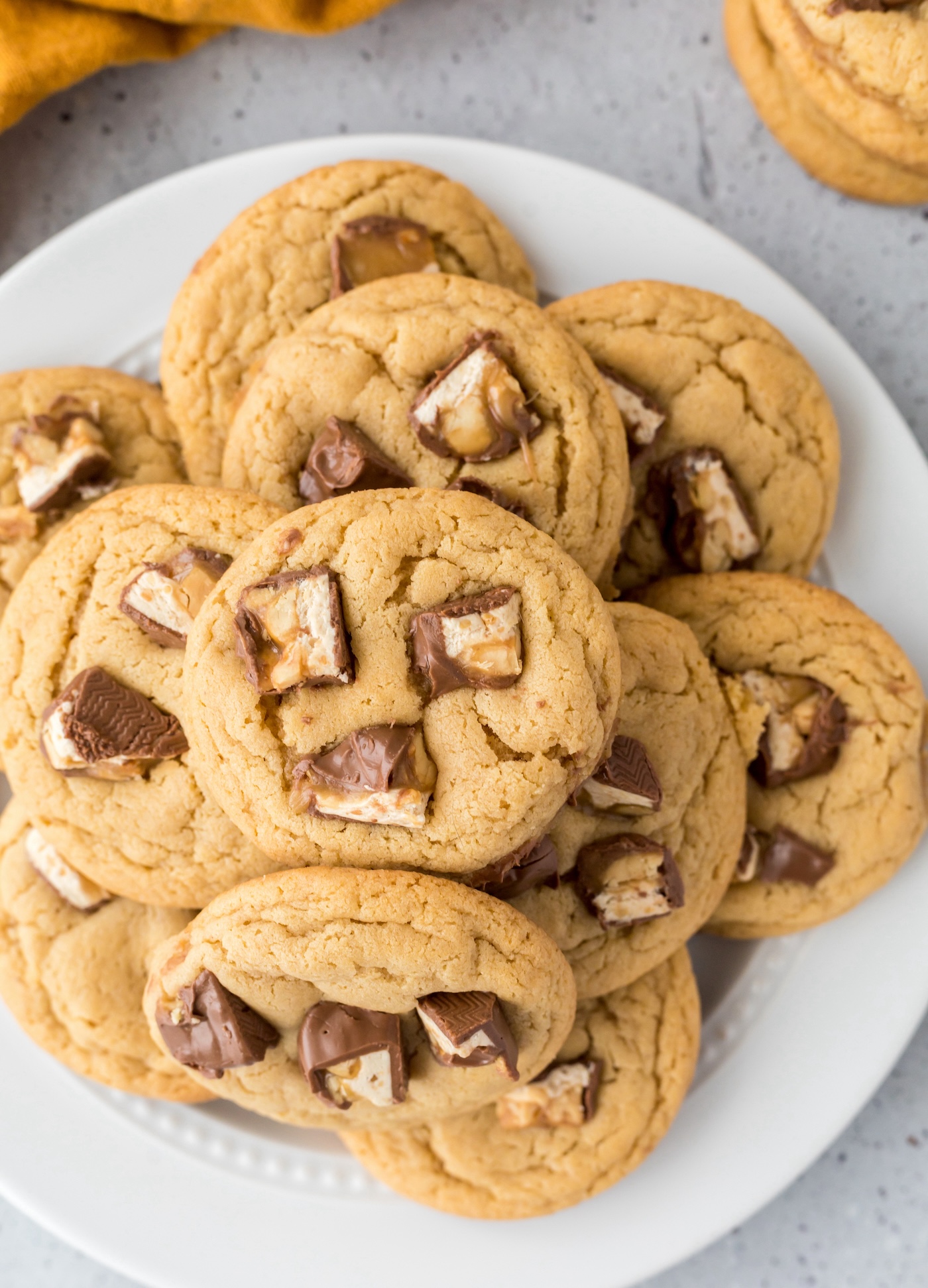 cookies made with snickers candy bars