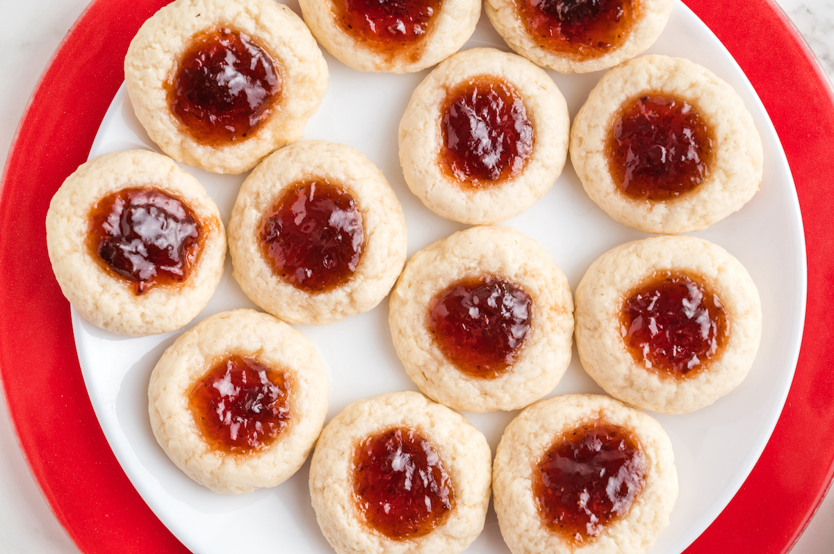 cookies-with-jam-in-the-middle-on-a-white-plate