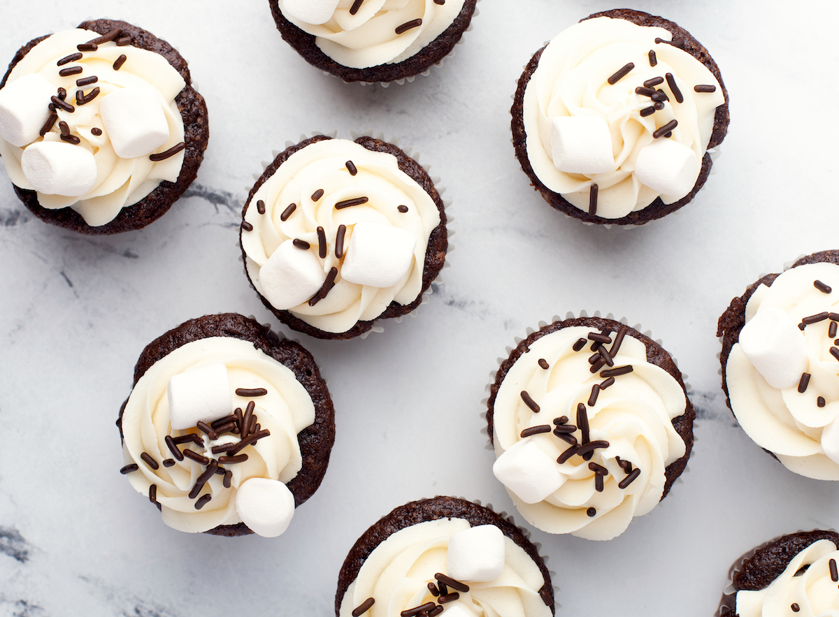 hot chocolate cupcakes