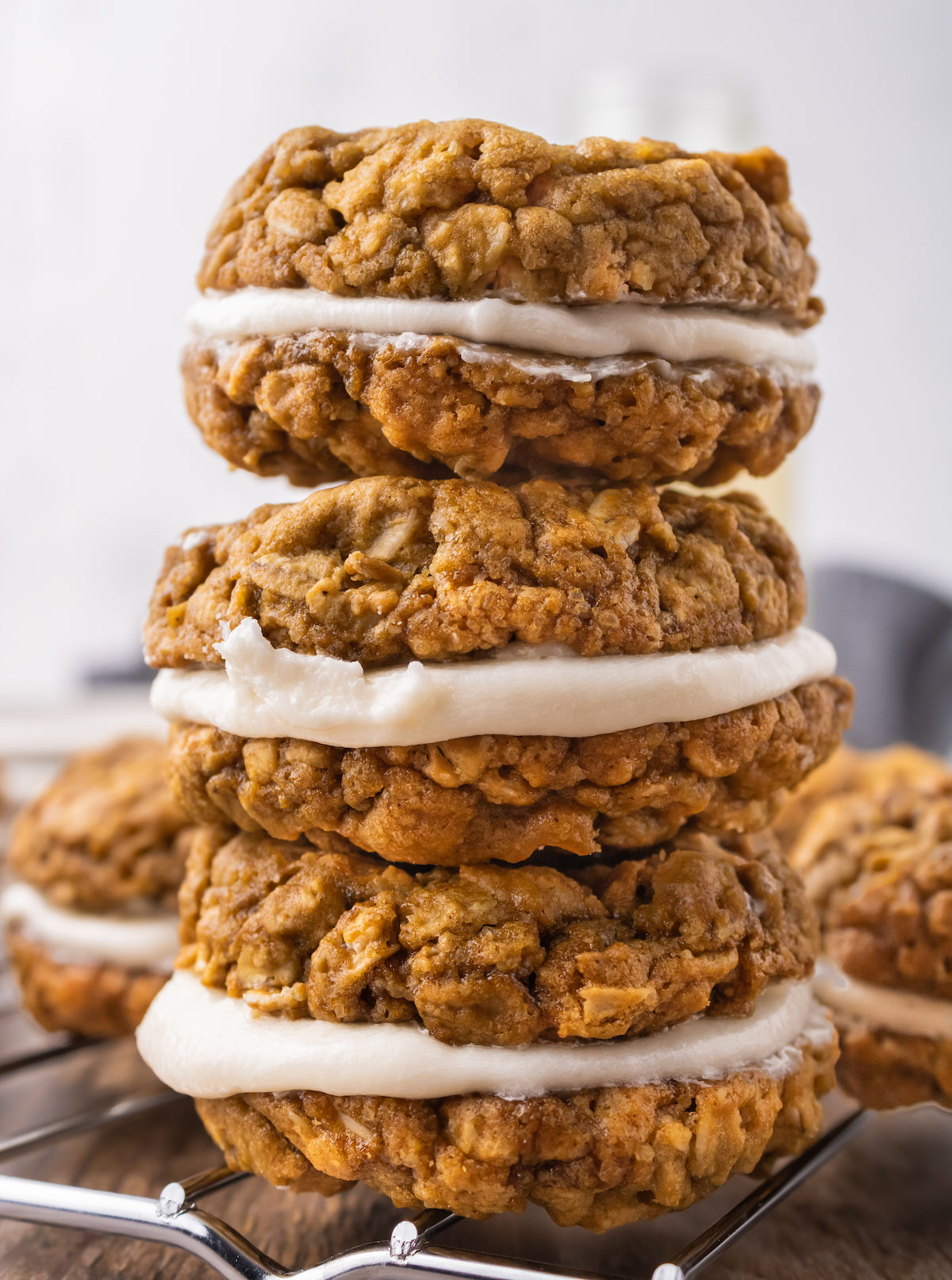 oatmeal creme pies stacked