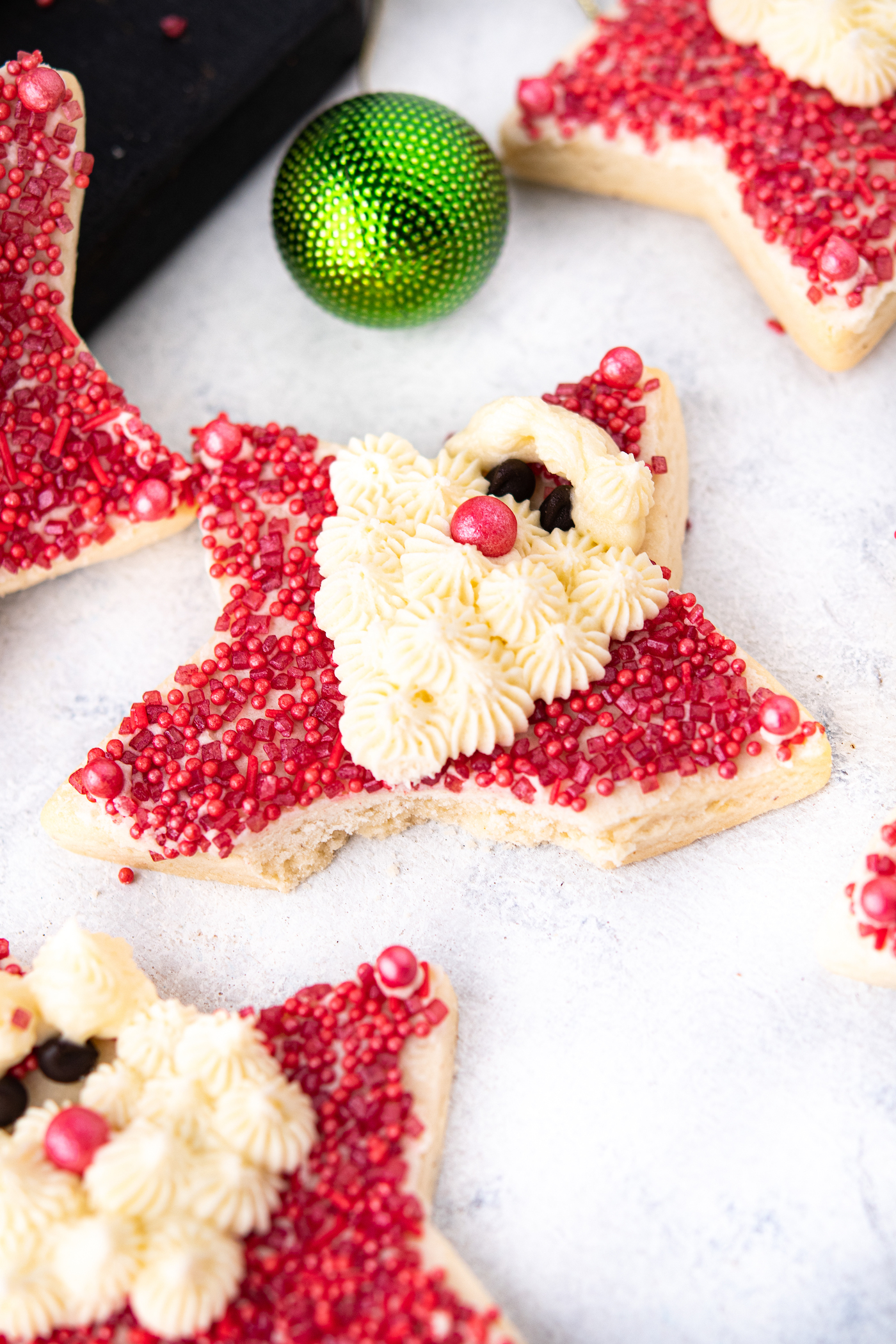 santa face cookies