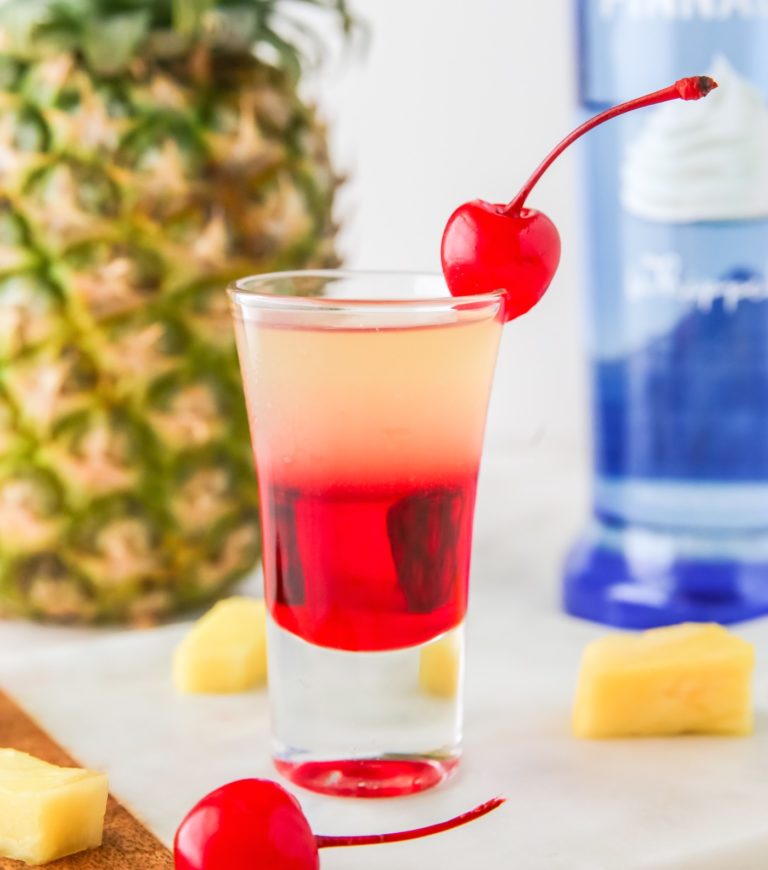 pineapple upside down cake drink shot