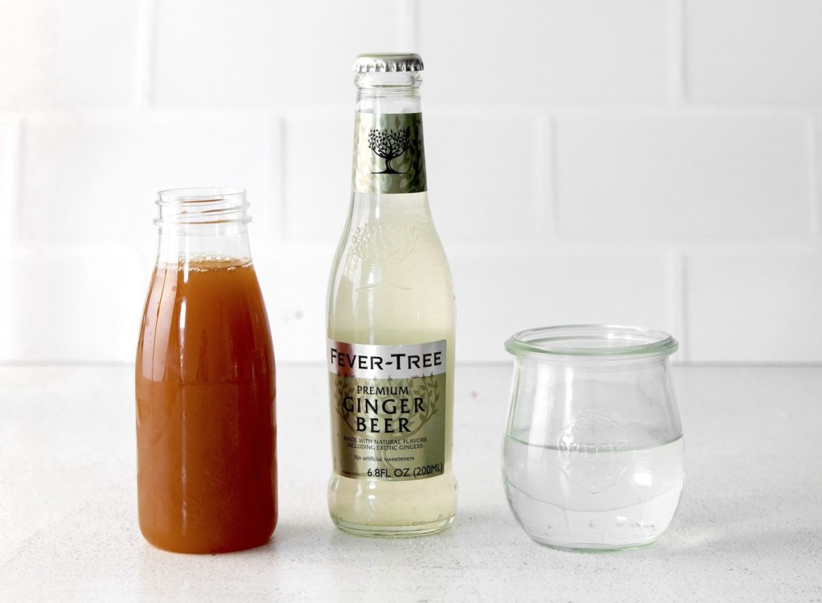 Apple cider, ginger beer, and caramel vodka